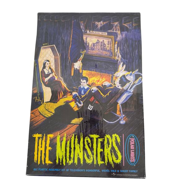 The Munsters Living Room Model kit Polar Lights Sealed New 1997 Playing Mantis - Picture 3 of 8